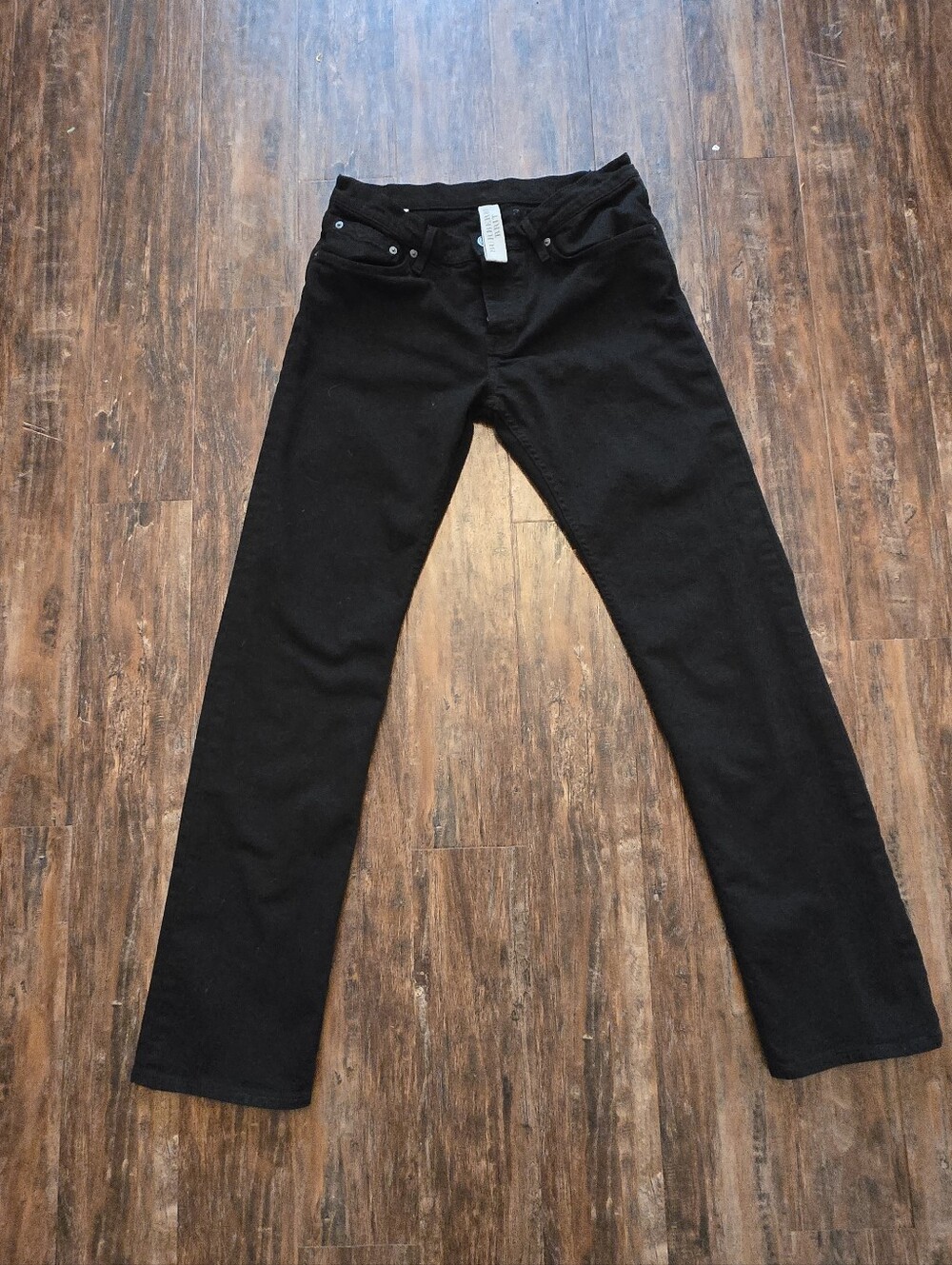 Burberry Black Slim Jeans with Branded Waist Tab